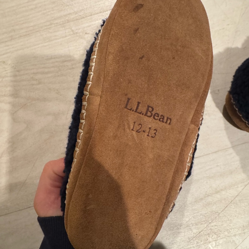 LLBean Sherpa Blue Slippers - Picture 4 of 6
